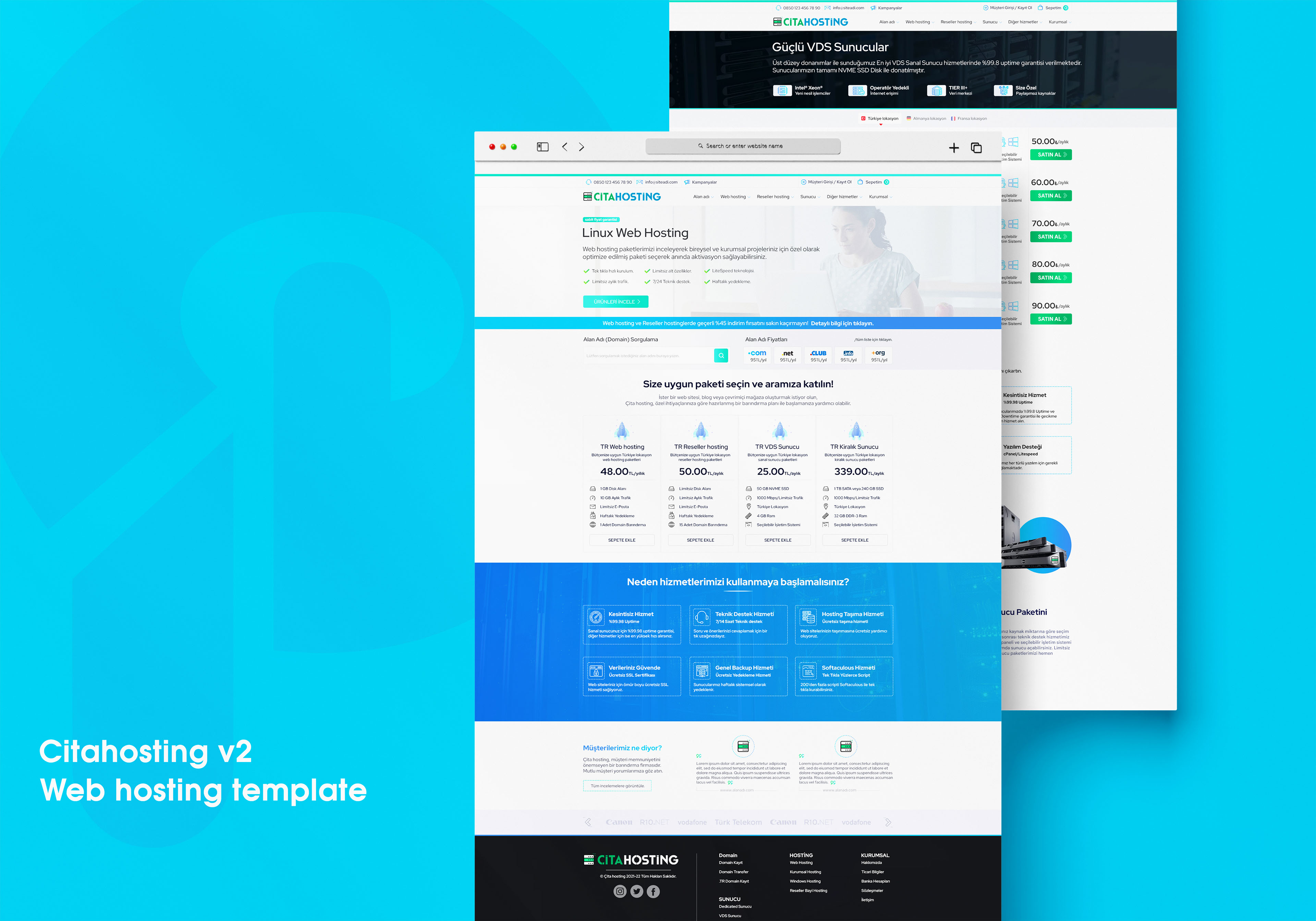 Citahosting v2 Arayüz